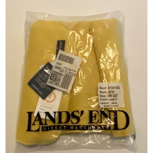NWT Lands End Hay Colored Fleece Scarf OS - Picture 1 of 2